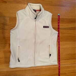 Vineyard Vines Girls fleece vest Ivory size Medium 10-12
